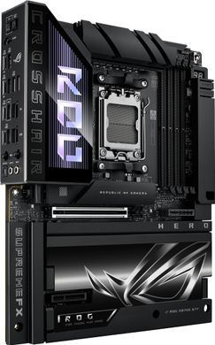 Материнcька плата ASUS ROG CROSSHAIR X870E HERO BTF sAM5 X870E 4xDDR5 M.2 HDMI Wi-Fi BT ATX приховане підключення роз'ємів (90MB1MX0-M0EAY0) [111746]