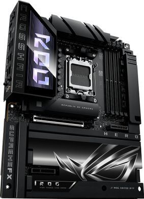Материнcька плата ASUS ROG CROSSHAIR X870E HERO BTF sAM5 X870E 4xDDR5 M.2 HDMI Wi-Fi BT ATX приховане підключення роз'ємів (90MB1MX0-M0EAY0) [111746]