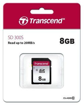 Карта пам`яті SDHC 8GB Class 10 Transcend 300S (TS8GSDC300S) [621251]