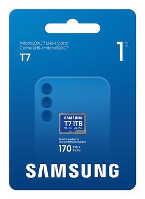 Карта пам&rsquo;яті SAMSUNG MICRO SDXC T7 1TB, U3, V30, A2 до 170 Мб/с (MB-MB1T0T/WW) [504315]