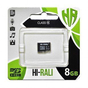Карта пам`ятi MicroSDHC 8GB Class 10 Hi-Rali (HI-8GBSDCL10-00) [606960]