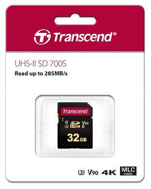 Карта пам'яті Transcend SD 32GB C10 UHS-II U3 R285/W220MB/s 4K (TS32GSDC700S) [110174]