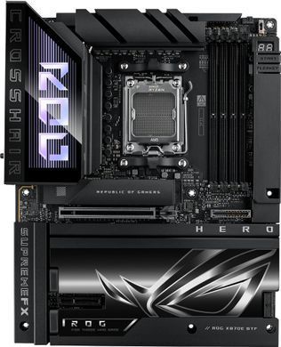 Материнcька плата ASUS ROG CROSSHAIR X870E HERO BTF sAM5 X870E 4xDDR5 M.2 HDMI Wi-Fi BT ATX приховане підключення роз'ємів (90MB1MX0-M0EAY0) [111746]