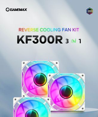 Кулер для корпуса GAMEMAX (KF300R WH) [303436]