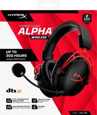 Гарнітура ігрова HyperX Cloud Alpha WL/USB-A, чорно-червоний (4P5D4AA) [107302]