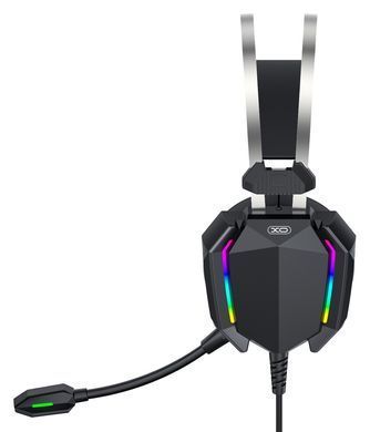 Гарнітура XO GE-07 Static RGB Long mic Gaming USB+Dual 3.5mm (GE-07 Black) [203142]