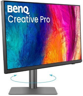 Монітор TFT 27" BenQ PD2732U, IPS, 4K, HDMI, DP, USB-C, HAS, Pivot, темно-сірий (9H.Y0MLA.TBE) [406177]