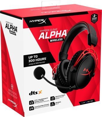 Гарнітура ігрова HyperX Cloud Alpha WL/USB-A, чорно-червоний (4P5D4AA) [107302]