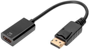 Адаптер DIGITUS DisplayPort > HDMI (M/F), Ultra HD, активний (AK-340415-002-S) [108604]