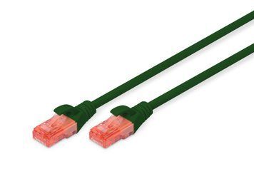 Патч-корд DIGITUS CAT 6 UTP, 1м, AWG 26/7, Cu, LSZH, зелений (DK-1617-010/G) [109827]
