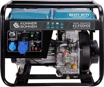 Генератор дизельний Konner&Sohnen KS 8100HDE (EURO V), 230В, 6.5кВт, електростартер, 117кг (KS8100HDE) [105958]