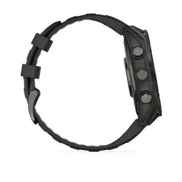 Смарт-годинник Garmin Fenix 8 43mm AMOLED Sapphire Carbon Gray DLC Titanium with Black Silicone (010-02903-28) [613055]