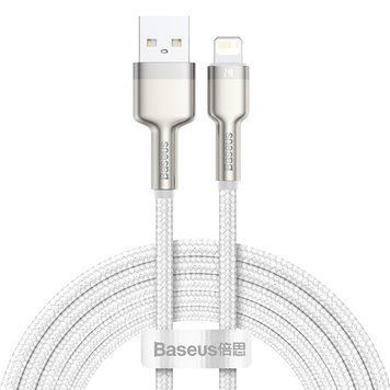 Кабель Baseus Cafule Series Metal Data Cable USB to IP 2.4A 2m White (CALJK-B02) [802315]