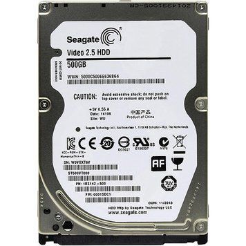 Накопичувач HDD 2.5" SATA 500GB Seagate 5400rpm 16MB Video (ST500VT000) Refurbished (ST500VT000_) [607980]