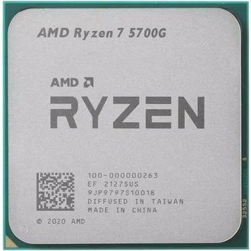 Процесор AMD Ryzen 7 8C/16T 5700G (3.8/4.6GHz Boost, 20MB, 65W, AM4, Radeon Vega 8) tray (100-000000263) [404603]