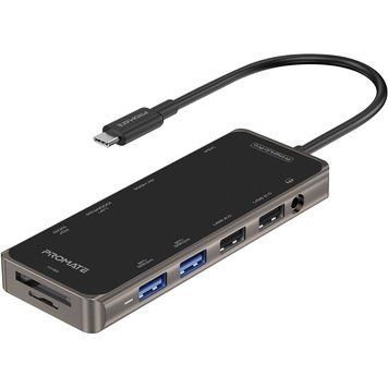 USB-хаб Promate PrimeHub-Pro USB Type-C Grey (primehub-pro.grey) [605174]