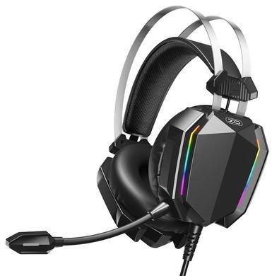 Гарнітура XO GE-07 Static RGB Long mic Gaming USB+Dual 3.5mm (GE-07 Black) [203142]