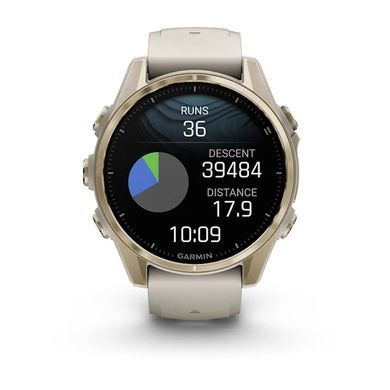 Смарт-годинник Garmin Fenix 8 43mm AMOLED Sapphire Soft Gold with Fog Gray Silicone (010-02903-11) [619660]