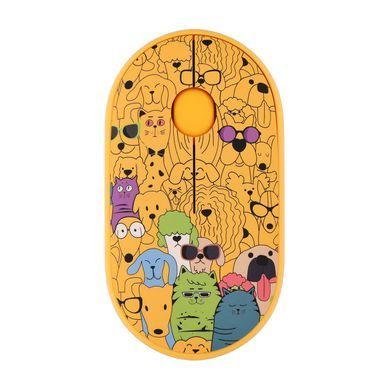 Миша 2E MF300 PETS:CATS&DOGS Silent WL BT, жовтий (2E-MF300WPETSYW) [104092]