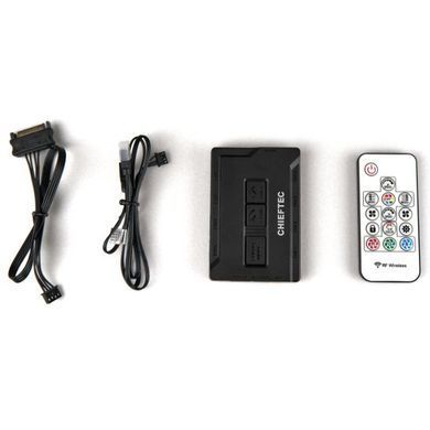 Корпус Chieftec SCORPION 4 4x120mm A-RGB, USB-C, ATX, без БЖ, Black (GL-04B-UC-OP) [405478]