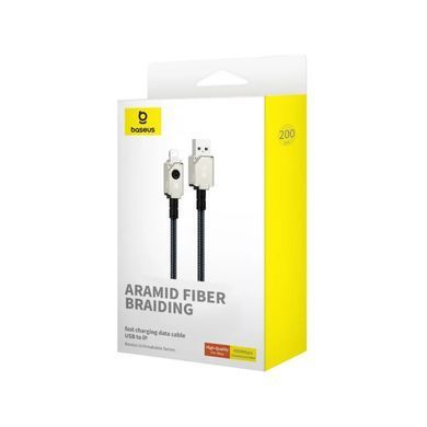 Кабель Baseus Unbreakable Series Fast Charging Data Cable USB to iP 2.4A 2m Stellar White (P10355802221-01) [802329]