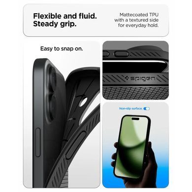 Чохол Spigen для iPhone 17, Liquid Air, Matte Black (ACS10369) [111302]
