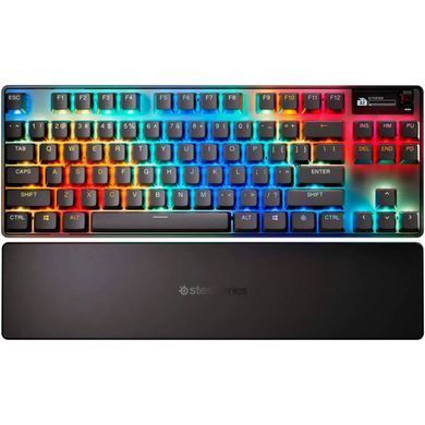 Клавіатура ігрова оптична SteelSeries Apex Pro TKL WL Gen 3 UA HyperMagnetic, OmniPoint 3.0, OLED (64871) [401056]