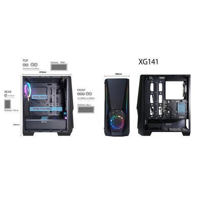 Корпус Xilence XILENT BLAST ARGB X505.ARGB 2xUSB3.0, 2xARGB FAN 12cm, без БЖ ATX (XG141_X505.ARGB) [402933]
