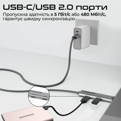 Кабель Promate USB Type-C - USB Type-C (M/M), 5A, 100W, 1.5 м, Black (portlink-c3.black) [604432]
