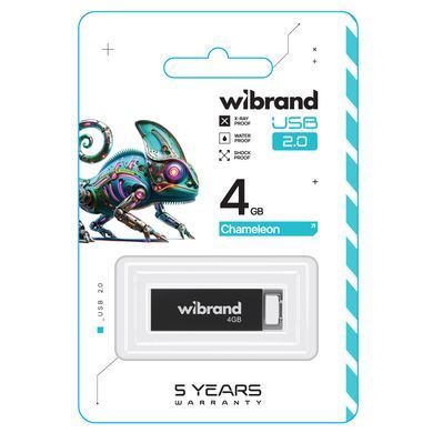 Флеш-накопичувач Wibrand USB 2.0 Chameleon 4Gb Black (WI2.0/CH4U6B) [803551]
