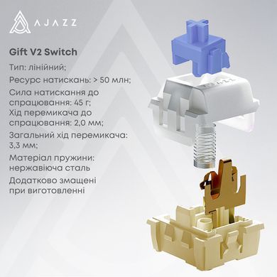 Клавіатура бездротова Ajazz AK980 V2 Gift Switch V2 Black (AK980-V2-G-BGY) [618100]