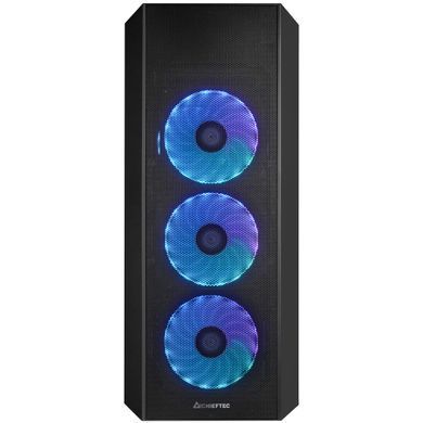 Корпус Chieftec SCORPION 4 4x120mm A-RGB, USB-C, ATX, без БЖ, Black (GL-04B-UC-OP) [405478]