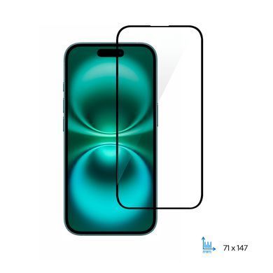 Захисне скло 2E для Apple iPhone 16(6.1), 2.5D FCFG, (1 Pack), чорна рамка (2E-IP-16.-6.1-SMFCFG-BB) [103139]