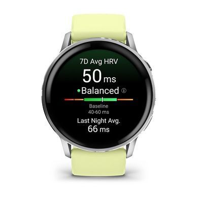 Смарт-годинник Garmin Venu 4 45mm Silver with Citron Silicone (010-03014-42) [619283]