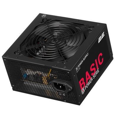 Блок живлення 2E Basic Power (600W), >80%, 120мм, 1xMB 24pin(20+4), 1xCPU 8pin(4+4), 3xMolex, 4xSATA, 2xPCIe 8pin(6+2) (2E-BP600-120APFC) [111677]