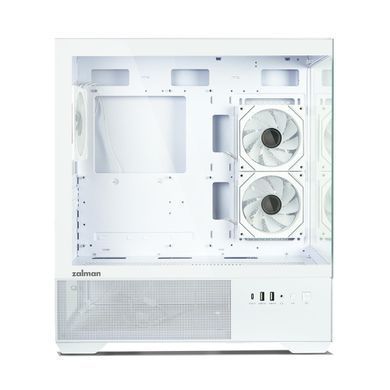 Корпус Zalman Chronix без БЖ, 1xUSB3.0, 1xUSB2.0, 1x Type C, 2x120мм ARGB Reverse, 1x120мм ARGB, VGA 410мм, LCS ready, TG Side/Front Panel, ATX, білий (CHRONIXWHITE) [109656]