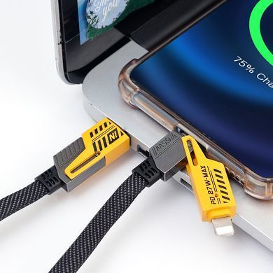 Кабель WUW-X207 USB 3 in 1 65W black (6972573336524) [802624]