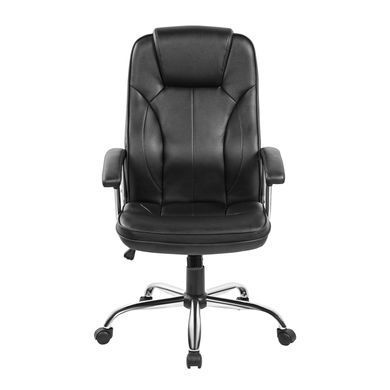 Крісло 2E OFFICE OC135, PU-шкіра, фіксовані підлокітники, чорний (2E-OC135-BLACK) [115302]