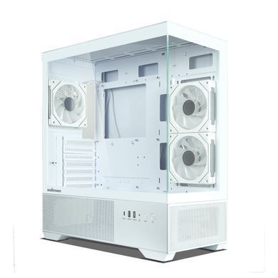 Корпус Zalman Chronix без БЖ, 1xUSB3.0, 1xUSB2.0, 1x Type C, 2x120мм ARGB Reverse, 1x120мм ARGB, VGA 410мм, LCS ready, TG Side/Front Panel, ATX, білий (CHRONIXWHITE) [109656]