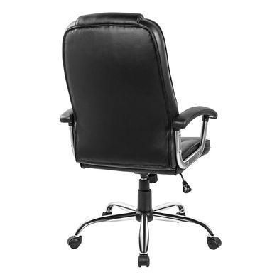 Крісло 2E OFFICE OC135, PU-шкіра, фіксовані підлокітники, чорний (2E-OC135-BLACK) [115302]