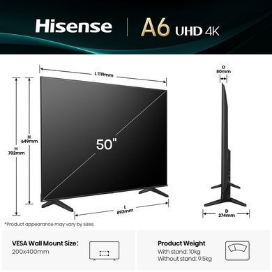 LED-телевізор Hisense 50A6Q (20015998) [202719]