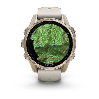 Смарт-годинник Garmin Fenix 8 43mm AMOLED Sapphire Soft Gold with Fog Gray Silicone (010-02903-11) [619660]