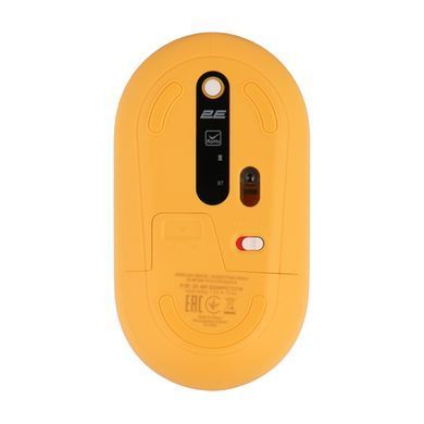 Миша 2E MF300 PETS:CATS&DOGS Silent WL BT, жовтий (2E-MF300WPETSYW) [104092]