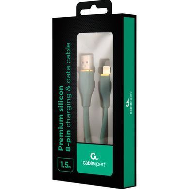 Кабель Cablexpert USB - Lightning (M/M), 2.1 A, 1.5 м, Green (CC-USB2S-AM8PM-1.5M-G) [604273]