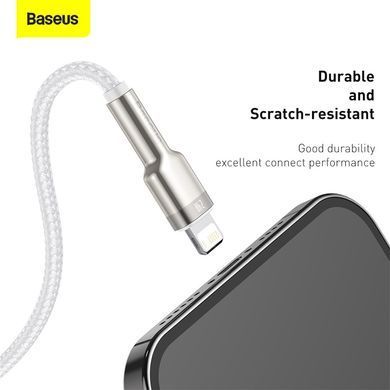 Кабель Baseus Cafule Series Metal Data Cable USB to IP 2.4A 2m White (CALJK-B02) [802315]