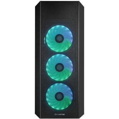 Корпус Chieftec SCORPION 4 4x120mm A-RGB, USB-C, ATX, без БЖ, Black (GL-04B-UC-OP) [405478]