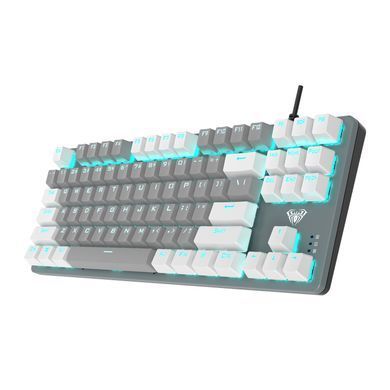 Клавіатура Aula Mechanical F3287 White/Grey Keycap KRGD Blue (6948391240688) [605972]