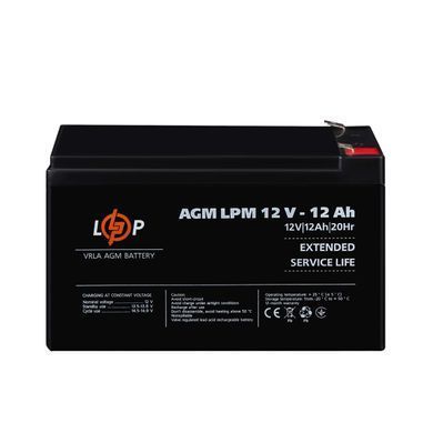 Акумулятор AGM LPM 12V - 12 Ah (LP6550) [900163]