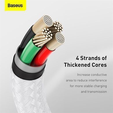 Кабель Baseus Cafule Series Metal Data Cable USB to IP 2.4A 2m White (CALJK-B02) [802315]
