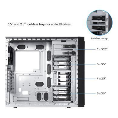 Корпус Chieftec UNI, без БЖ, 1x USB Type C, 1 x USB3.0, ATX, Black (BW-01B-OP) [405301]